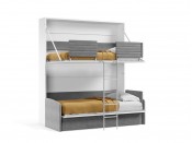 Pensiero Twin Wall Bunk Bed and Sofa Set