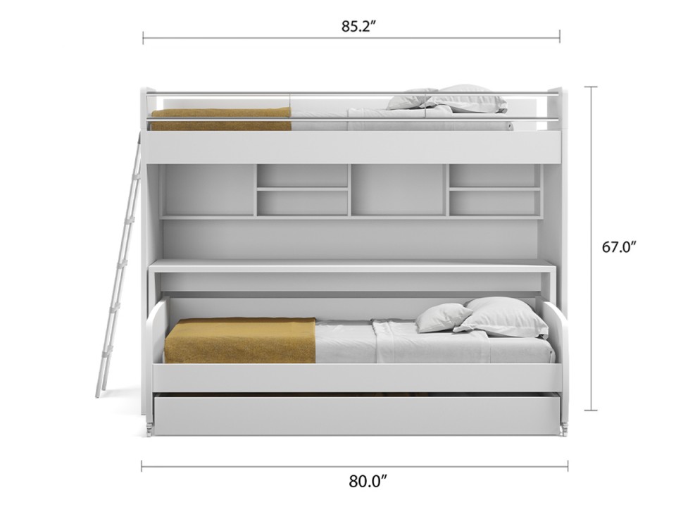 NEW Bel Mondo Twin Over Twin/Twin XL Bunk Bed Set